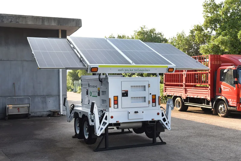 UST-600 Portable Industrial Trailer Type Solar Hybrid Light Tower